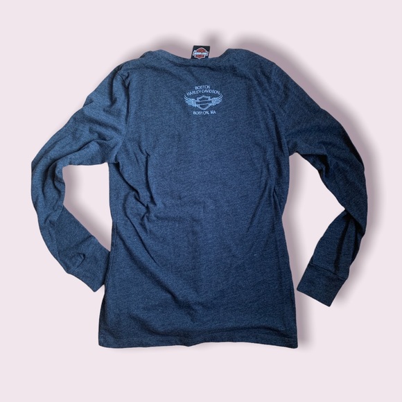 Harley Davidson Boston, MA Long Sleeve Shirt Sz. L - Picture 2 of 6